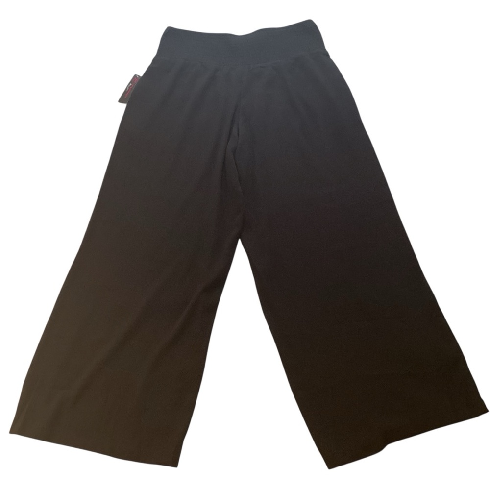 NWT No Boundaries Juniors Black Crepe Smocked Waist Wide Leg Pull On Pants Large - Picture 8 of 11
